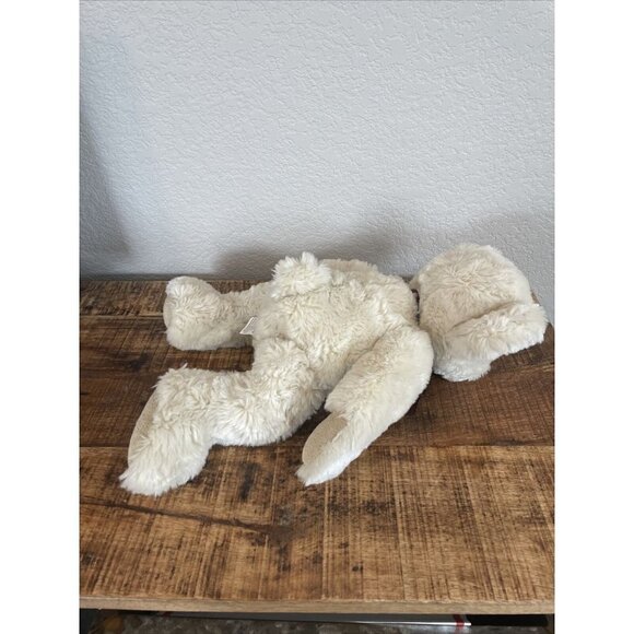 Russ JACKSON SHAGGY CREAM WHITE TEDDY BEAR Bombay Stores STUFFED PLUSH TOY Cute - Picture 6 of 7